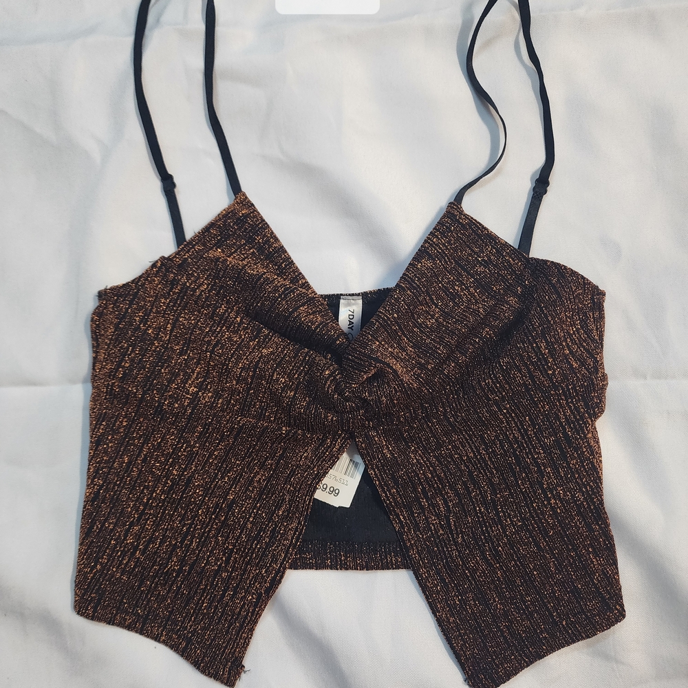 Elegant Brown Crop Top